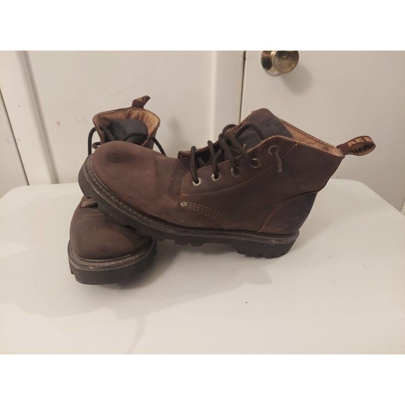 American Eagle Chukka Boots Mens 12 Brown Leather Combat Hiking Work 4000 main image 12